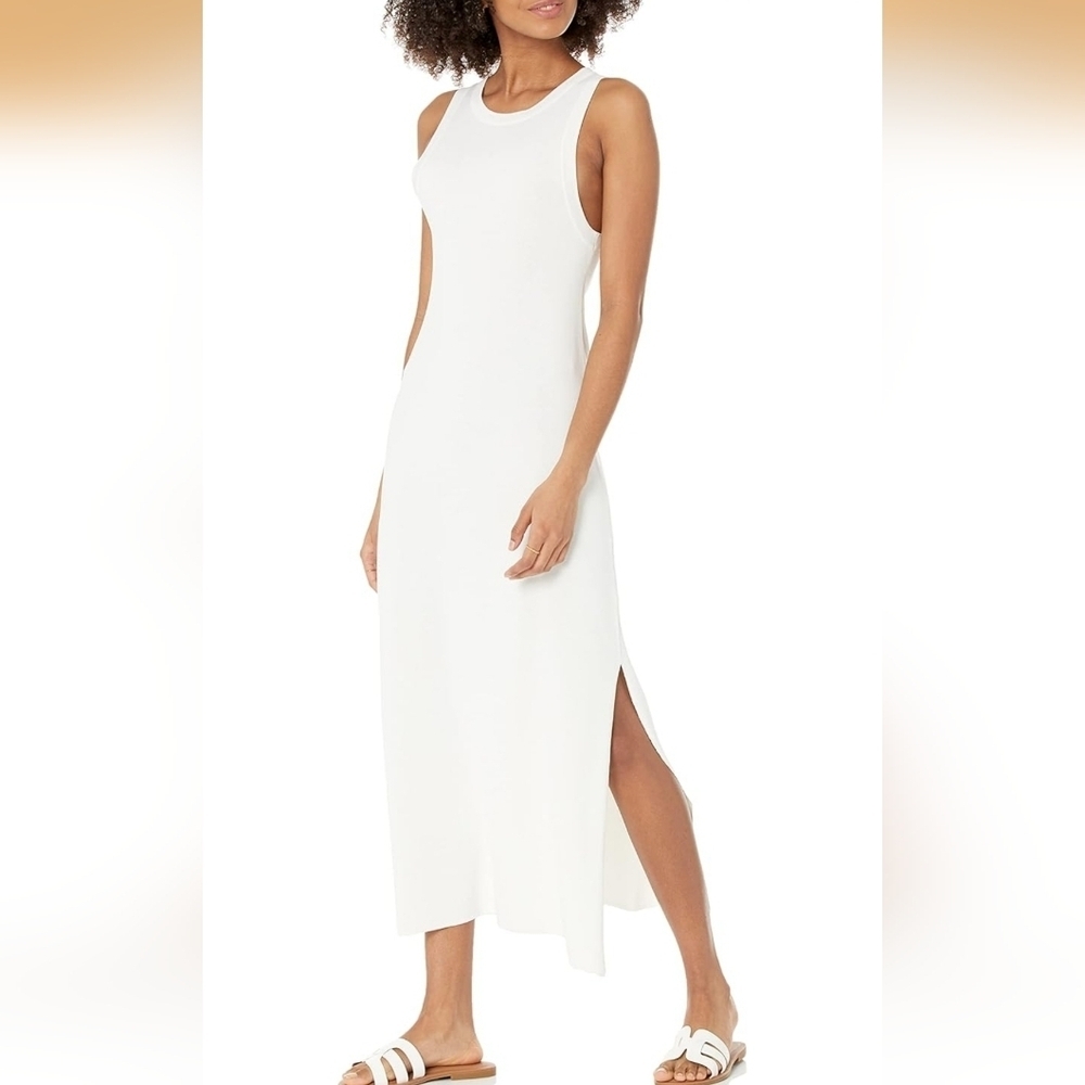 The Drop Gabriela High Neck Cut-in A-line Side-Slit Maxi Sweater Dress Size XL